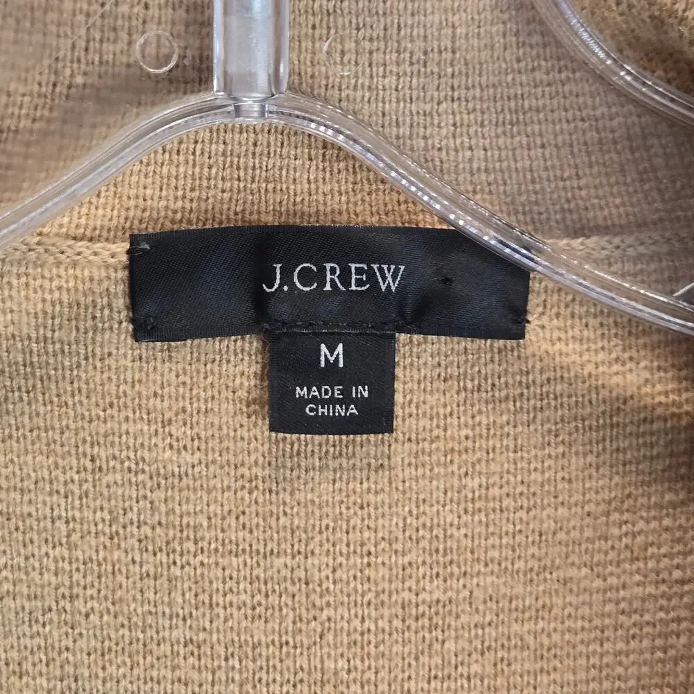 J. Crew Eloise Sweater Blazer Wool Blend Camel Neutral Medium Minimalist Capsule - Picture 2 of 7